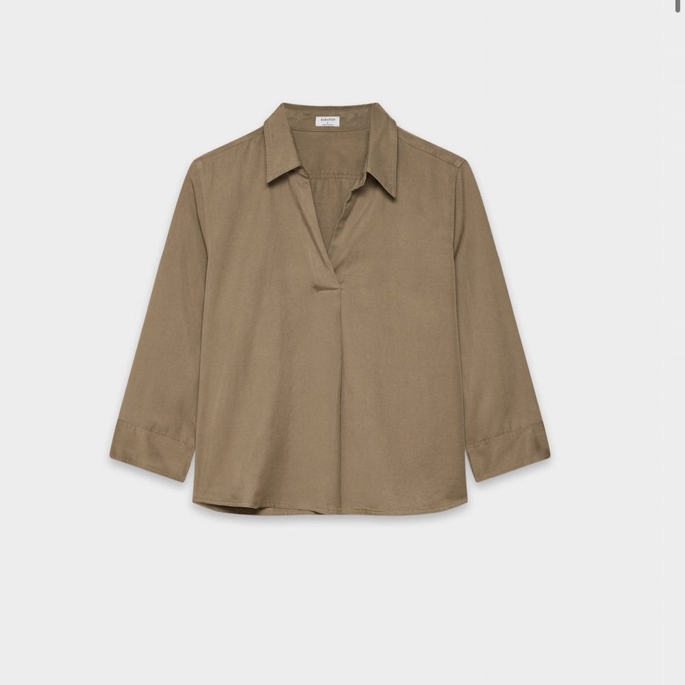Army Green Aritzia Babaton Persona Blouse